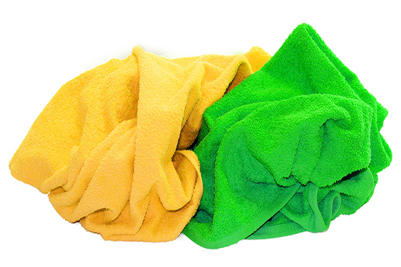 White and coloured towel cleaning rags Sydney